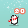 Adventskalender 2018 20 Pinguin mit der Ziffer 20