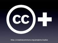Hier ist das CCPlus-Logo zu den Creative Commons Lizenzen abgebildet, zwei CCs in einem Kreis mit einem Pluszeichen.