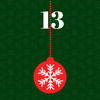 Adventskalender 2018 13 Weihnachtskugel mit der Ziffer 13