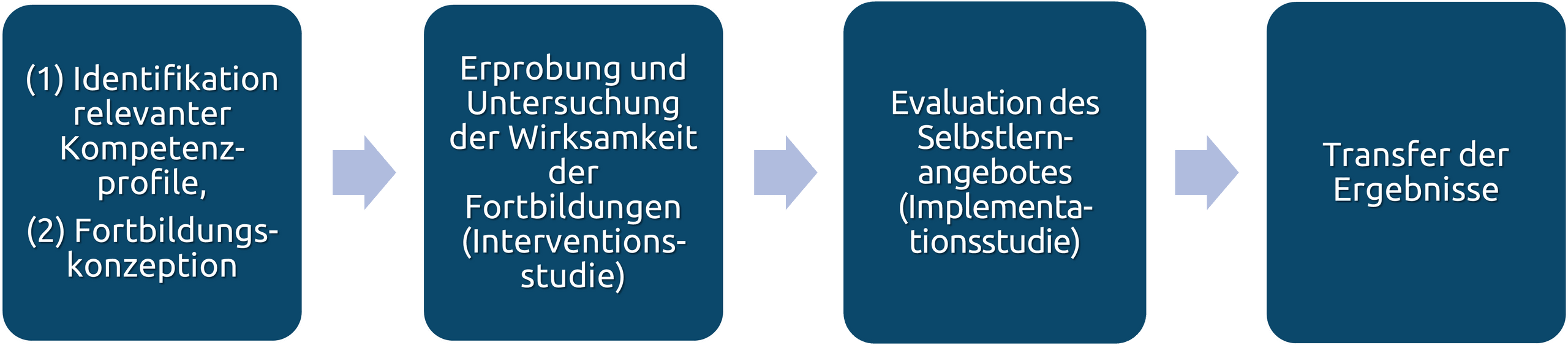 Abbildung 1: Vier Ablaufschritte des Forschungsprojektes adFort