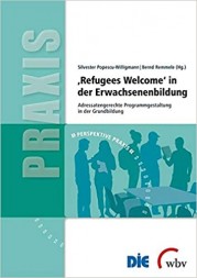 Das Bild zeigt das Cover des Buches "Refugess Welcome in der Erwachsenenbildung".