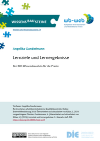 Cover des Wissensbausteins Lernziele und Lernergebnisse