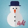 Adventskalender 2018 8 Schneemann mit Ziffer Acht