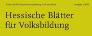 Cover von Band 72 der Hessischen Blätter für Volksbildung, herausgegeben vom Hessischen Volkshochschulverband