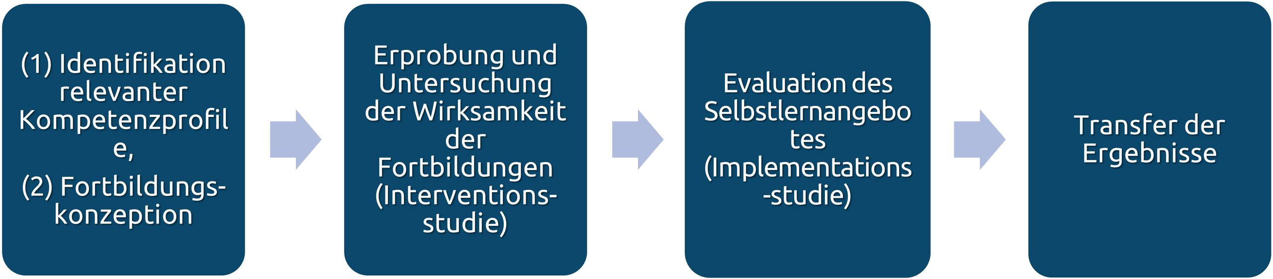 Abbildung 1: Vier Ablaufschritte des Forschungsprojektes adFort