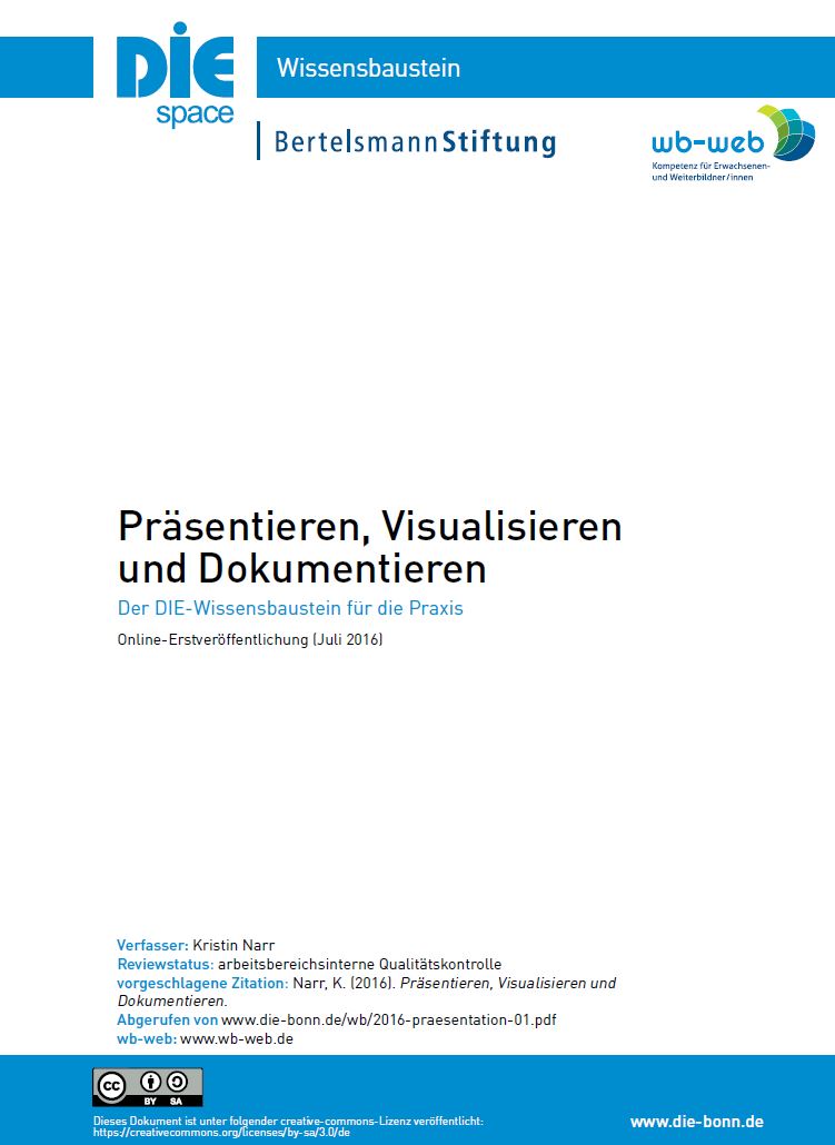 Download Wissensbaustein "Präsentieren, Visualisieren, Dokumentieren"