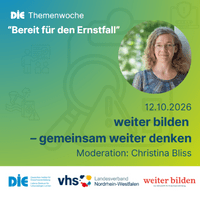 Das Bild zeigt die Ankündigung der Veranstaltung weiterbilden - gemeinsam weiter denken