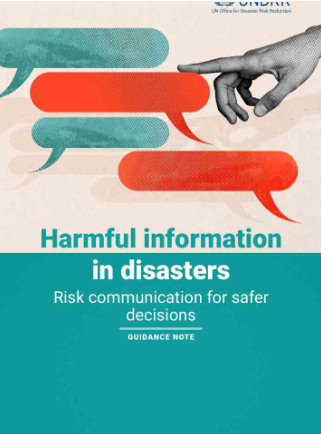 Cover der Publikation "Harmful information in disaster", herausgegeben von United Nations Office for Disaster Risk Reduction