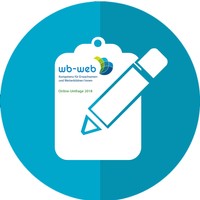 Notizblock mit Stift und wb-web Logo