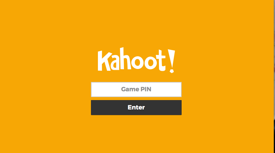 Screenshot der Startseite von Kahoot