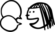 Das Bild zeigt einen gezeichneten Strichmännchenkopf mit zwei leeren Sprechblasen davor.