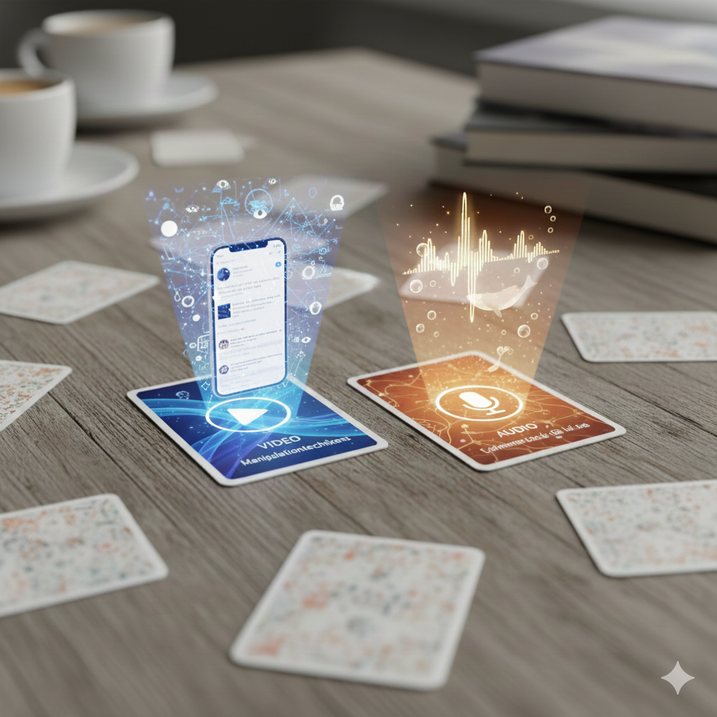 Das Bild zeigt ein Tisch mit Karten