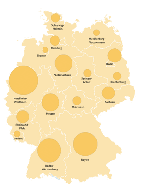 Neue Integrationskursteilnehmende im Jahr 2023 nach Bundesländern