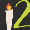 Adventskalender 2018 2 Kerze mit Ziffer 2