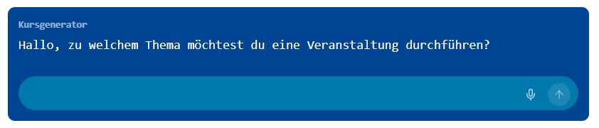 Dialogfeld mit dem Kursgenerator (4M im Sportverein Bildungswerk des LSB RLP, Screenshot nicht unter freier Lizenz)