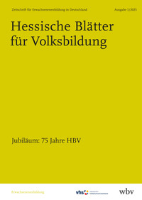 Cover der Zeitschrift Hessische Blätter für Volksbildung Heft 1 im Jahr 2025
