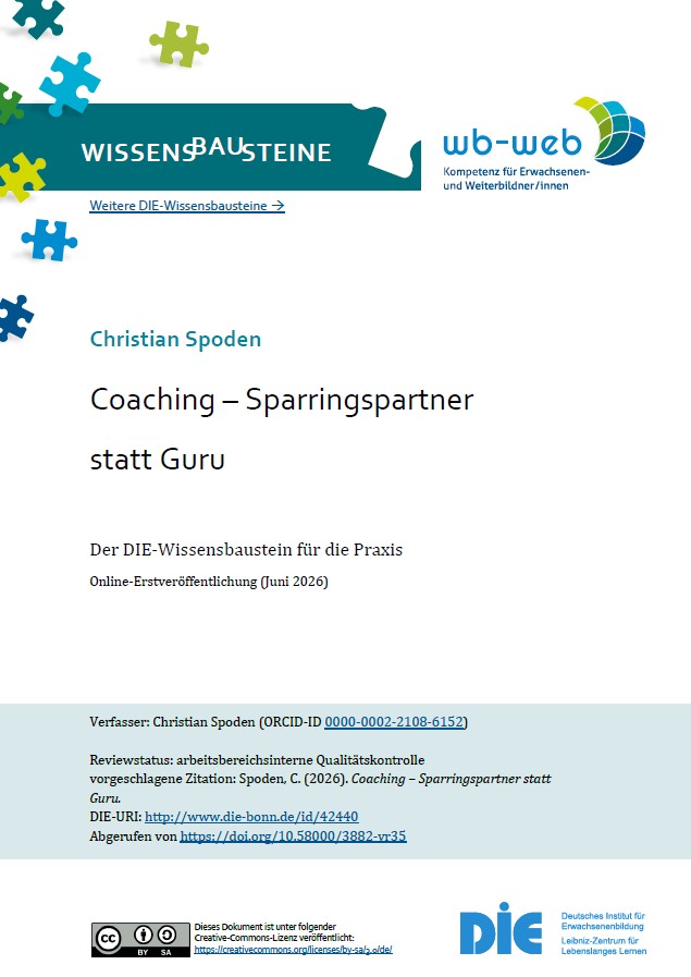 Deckblatt des Wissensbausteins Coaching