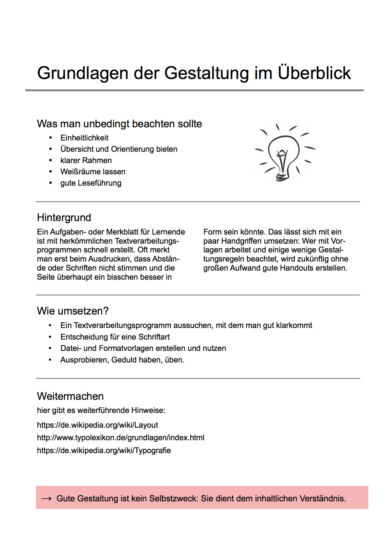 Handouts Einfach Schoner Machen Medien Material Wb Web